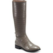 Aerosoles Berri Women's US 8 Gray Croco Round Toe Knee-High Riding Boot KHD1015