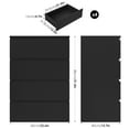 thumbnail image 5 of Homfa 4 Drawer Dresser for Bedroom, Modern Storage Cabinet Chest of Drawers Wood Nightstand for Living Room, Black, 5 of 7