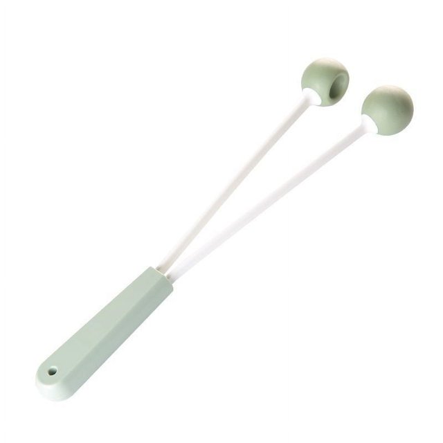 Martillo de masaje, herramienta de martillo de masaje manual, bolas de silicona dobles de mano, masajeador de percusión, rascador de espalda, verde