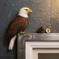 thumbnail image 3 of Diceymbol 9 Inch Wooden Bald Eagle Door Topper, Handcrafted Realistic Bird Corner Decor for Door Frames Shelves and Picture Frame Corners, Gift for Eagle Lovers, 3 of 5