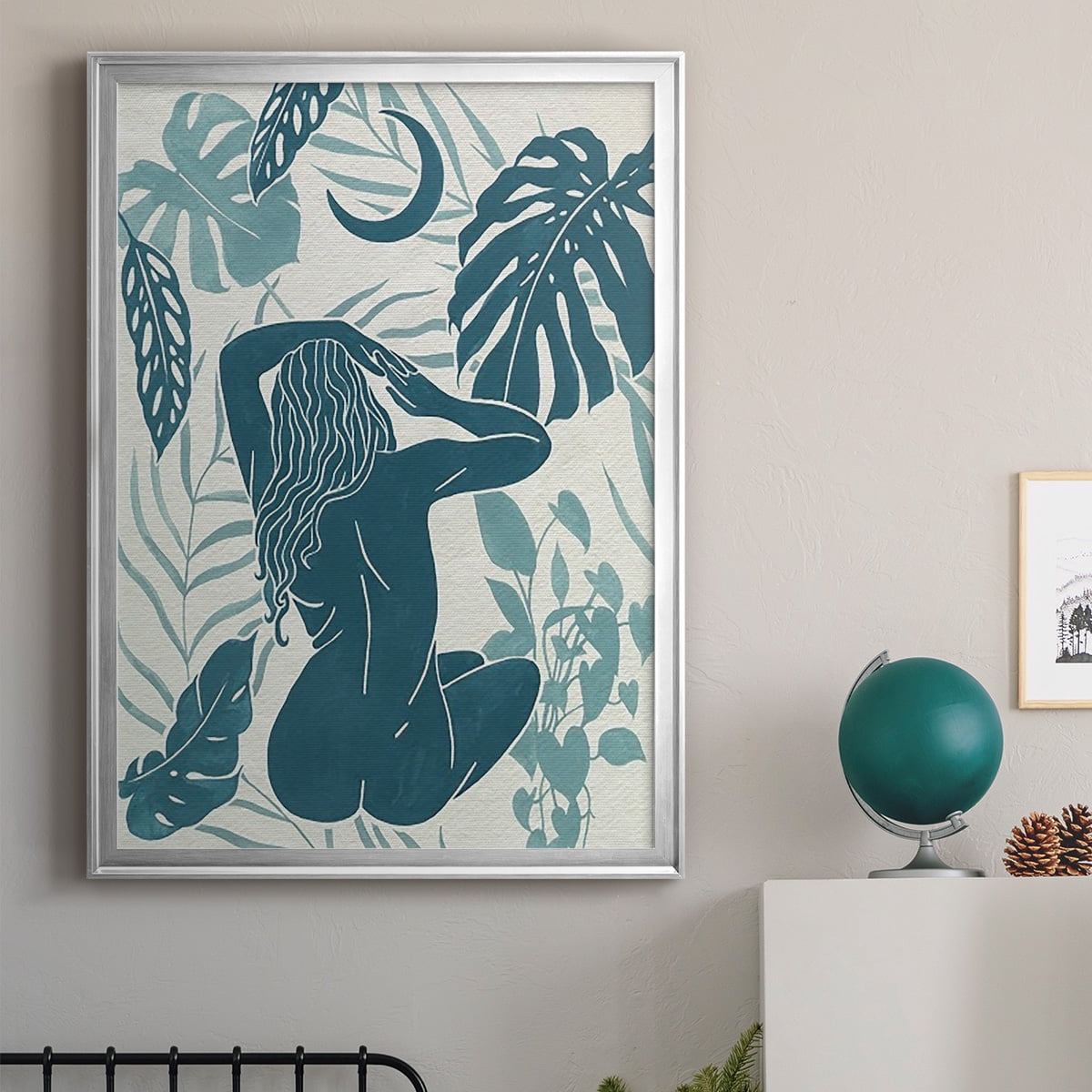 Moon Gazer IV Premium Framed Print, in Gold, Black, or Silver - Ready to Hang