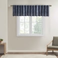 thumbnail image 5 of Madison Park Transitional Faux Silk Embroidered Window Valance in Navy, 5 of 8