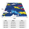 thumbnail image 2 of Yiaed Cartoon Shark Pattern Fleece Throw Blanket,Fleece Throw Blankets for Couch & Bed All Season Use -40"x30", 2 of 6