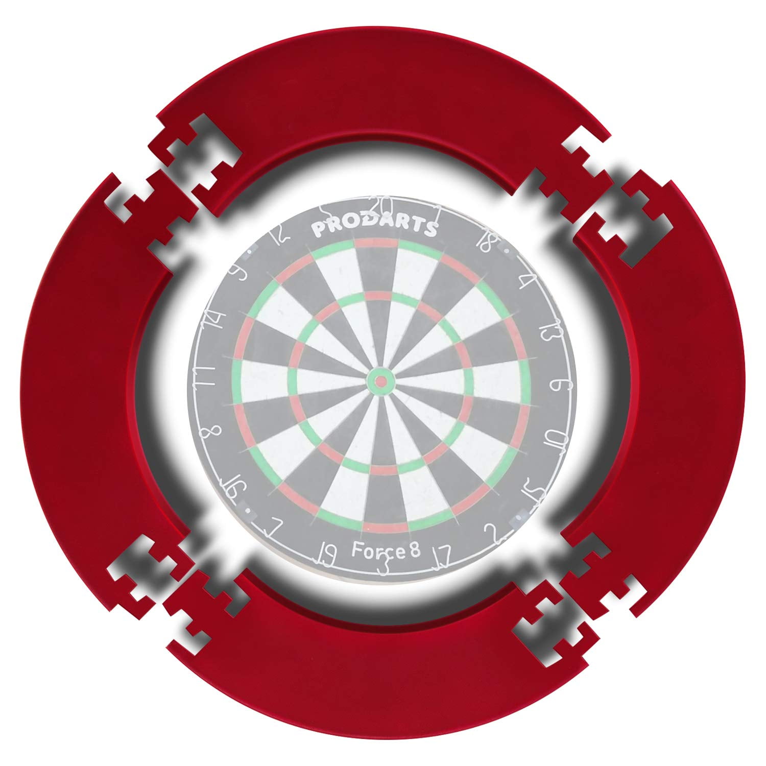 ProDarts Dart Surround for All Brands – dartboards – Darts Collection – red Ring Stable Border – Wall Protection for The Dartboard Without Additional mounting – Professional Look