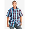 thumbnail image 4 of KingSize Men's Big & Tall Plaid Wrinkle-Resistant Short Sleeve Button Down, 4 of 6