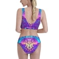 thumbnail image 3 of Daiia Elephant in Tribal Style printed 2 piece Swimsuit Bikinis for Women High Waisted Racerback Bathing Suits Summer Tummy Control Scoop Neck Swimwear-Medium, 3 of 8