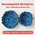 thumbnail image 6 of Plush Round Pet Bed, Soft Foldable Drawstring Adjustable Pet Cushion Bed, Non‑Slip Warm Sleeping Nest for Small Dogs Cats, Cozy Indoor Pet Sleeping Mat for Rest and Sleep, 6 of 7