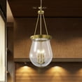 thumbnail image 6 of Nuvo Lighting Boliver 3 Light Pendant - 14 Inches - Vintage Brass Finish - Clear Seeded Glass - Vintage Brass, 6 of 18