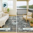thumbnail image 4 of Addison Rugs Chantille Indoor/Outdoor Transitional Floral Gray Machine Washable Rectangle Rug, 9' x 12', 4 of 8