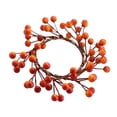 thumbnail image 1 of Wmqpnns New Trending Fall Berry Candle Rings Fall Candle Rings Wreath Candle Rings for Pillar Candle Mini Berry Twig Candle Wreath Thanksgiving Candle Wreath for Todays Deals Clearance Sale, 1 of 7