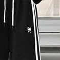 thumbnail image 4 of NOLDARES Girls Wide Leg Sweatpants Drawstring High Waist Baggy Track Pants Cute Print Sweatpants with Pockets for Teen 5-14Y(Black,10-12 Years), 4 of 7