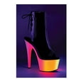 thumbnail image 3 of 7" Heel, 2 3/4" PF Ankle Boot, w/Neon UV Reactive BTM - Blk Pat/Neon Multi, 11, 3 of 3