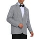 thumbnail image 4 of Blazer de rayas INSPIRE CHIC para hombres, chaqueta de traje de un solo botón, abrigo deportivo a rayas negro y blanco, 4 of 5