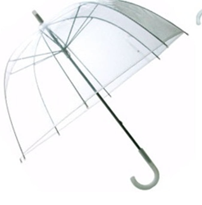 Lot of 12-46/" Arc Clear Dome Style with Butterflies Umbrella RainStoppers