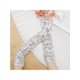 thumbnail image 5 of INSPIRAR CHIC Guantes de brazo largos y brillantes para mujer, guantes sin dedos para fiesta, plata, talla única, 5 of 5