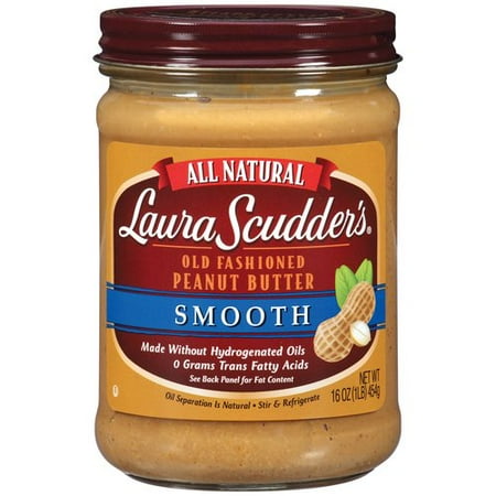 Laura Scudder's Old Fashioned Smooth Peanut Butter, 16 oz - Walmart.com