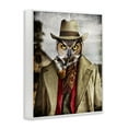 thumbnail image 4 of Stupell Industries Owl with Classic Pipe Animals & Insects Painting White Framed Art Print Wall Art, 24 x 30, 4 of 10