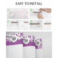 thumbnail image 5 of No Hook Shower Curtain with Snap in Liner, Whale Stars Leaves Romantic Purple Hotel Shower Curtains for Bathroom, Washable Shower Curtain Liner Set with Mesh Top Window, 54"x78", 5 of 6