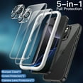 thumbnail image 3 of JETech 5 in 1 Case for iPhone 16 Pro 6.3-Inch with 2 Pack Each Tempered Glass Screen Protectors and Camera Lens Protectors, Non-Yellowing Shockproof Bumper Phone Cover (Black), 3 of 7