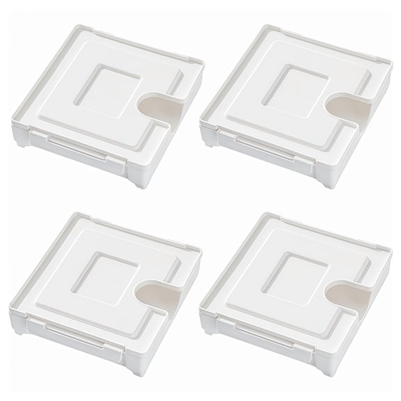 4PCS Coffee Filter Paper Storage Box Magnetic Wall Mounted Dustproof Holder