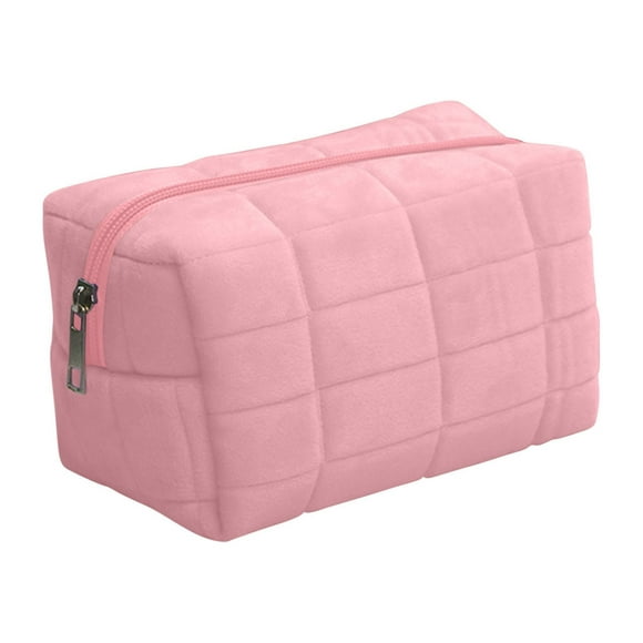jovati Cute Large-Capacity Cosmetic Bag Portable Plush Velvet Storage Bag Girl Heart Personality Storage Bag