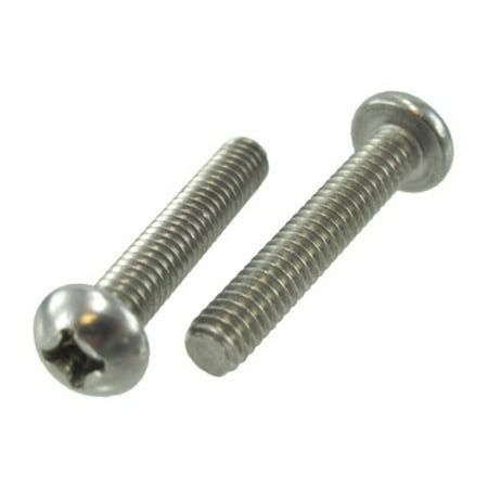 

10/32 X 1-1/4 Stainless Steel Round Head Phillips Machine Screws (Pack of 12)