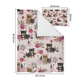 thumbnail image 5 of Yorkie and Floral Duvet Cover and Pillowcase Set for Single Bedding, Bedroom Accessories for Kids Teens, 5 of 5