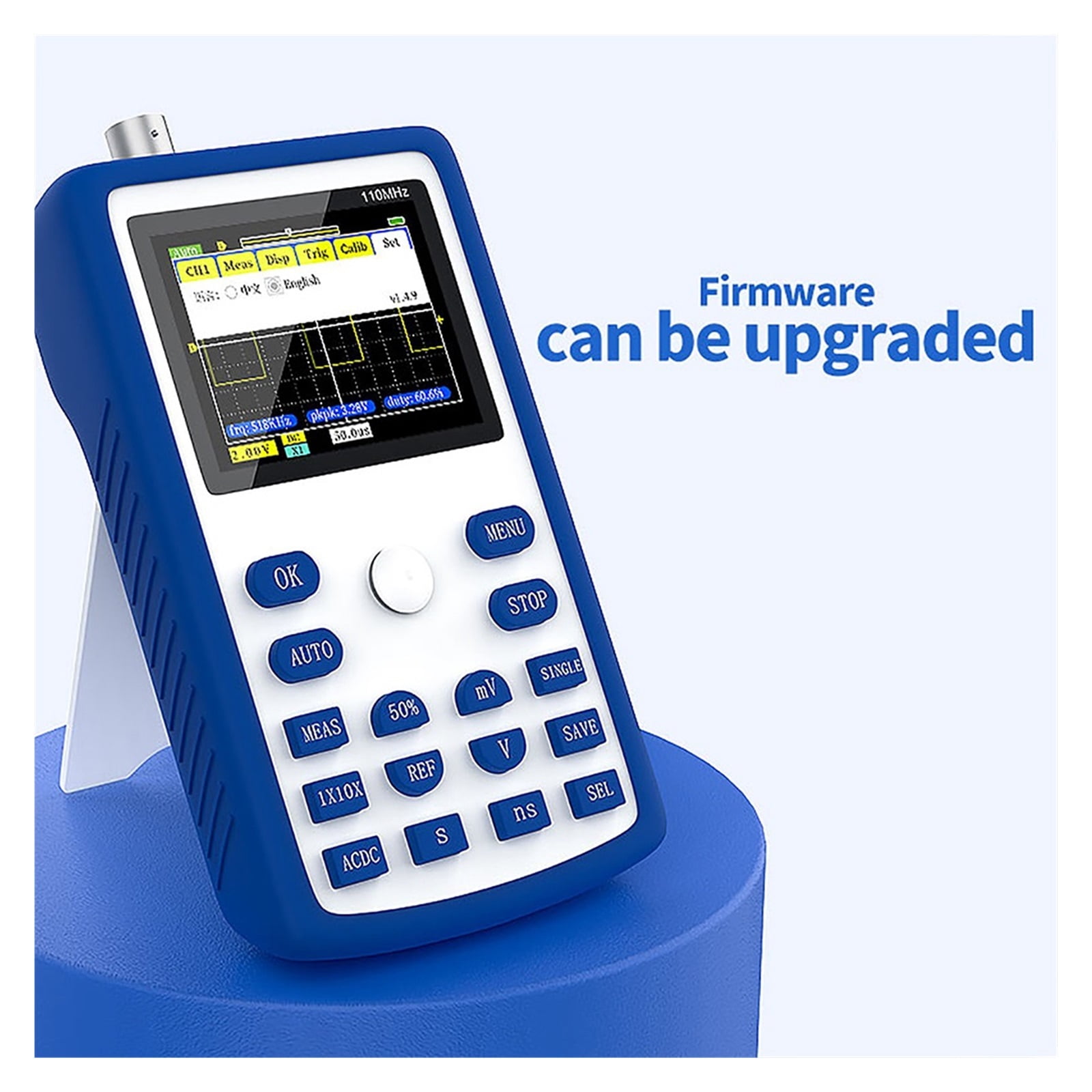 Handheld 2 Trigger Modes Oscilloscope 500Msa S Sampling Ratio 110Mhz Analog Bandwidth Square Waves Oscilloscopes ,Professional Designed