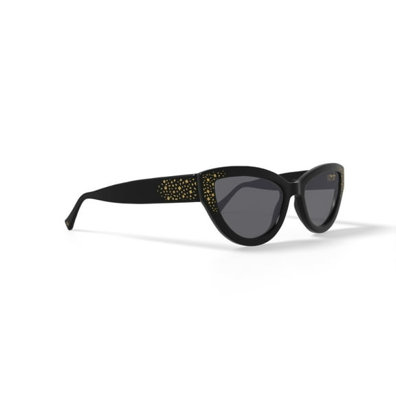 Christian Siriano Rx'able Womens Sunglasses, Penelope, Black, 54.5-19.0-141