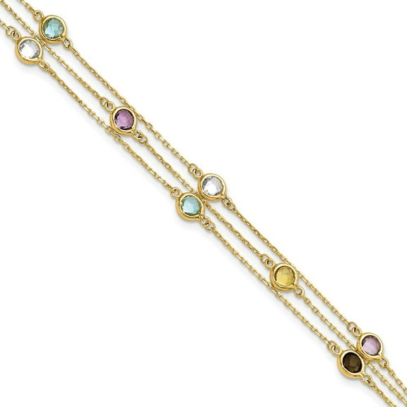 Auriga 14K Yellow Gold Quartz Bracelet 7.5 inch for Women(L- 7.5inch)