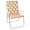 Surfside, variant on Folding Lawn Chair Aluminum Outdoor - Heavy Duty Webbed Patio Chairs for Beach, Camping, Sports - Portable Lightweight - Sea Island/White