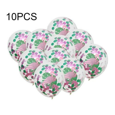 10pcs 12 Inch Flamingo Turtle Leaf Cactus Pineapple Confetti Balloon Hawaii Tropical Confetti Balloon Party Decoration
