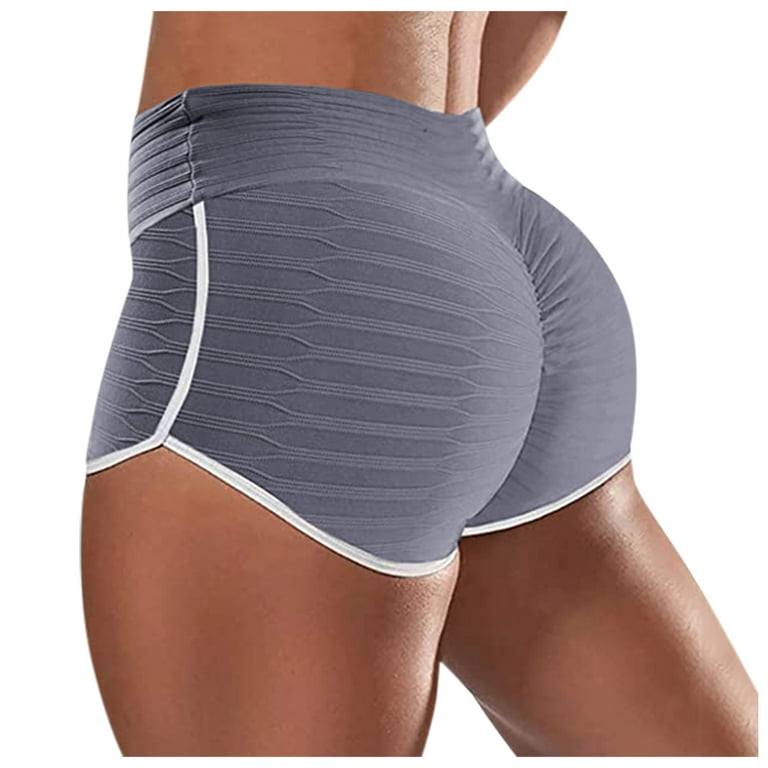 Women Yoga Shorts High Waisted Butt Lifting Gym Workout Running Hot Pants  Tummy Control Seamless Booty Biker Shorts 