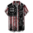thumbnail image 2 of 250 Anniversary USA Shirts for Men Casual Fashion Short Sleeve Button Down Shirts Printed Regular Fit Beach Shirt Summer Tee Tops L, 2 of 4