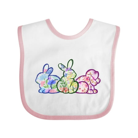 

Inktastic Floral Easter Bunnies Gift Baby Boy or Baby Girl Bib