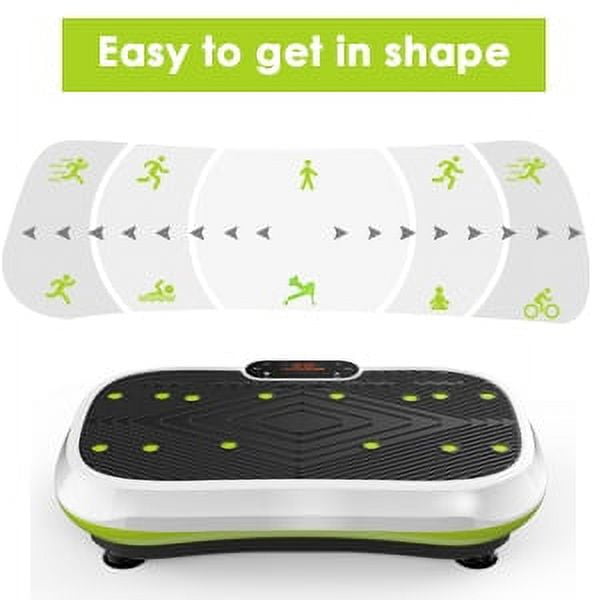 MVpower 3D Vibration Plate Exercise Machine Body Vibration White Green Walmart