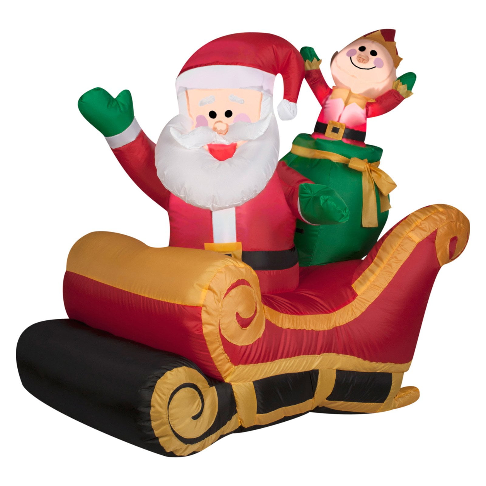 Airblown Inflatables Santa with Sleigh Inflatable - Walmart.com