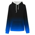 thumbnail image 4 of Bowake Womens Oversized Hooded Sweatshirt Gradient Drawstring Long Sleeve Casual Fall Winter Pullover Tops with Pocket, 4 of 5