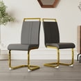thumbnail image 6 of FFZ Modern Dining Chairs,Pu Faux Leather High Back Upholstered Side Chair With C-Shaped Tube (Set Of 4) (Grey+Pu), 6 of 6