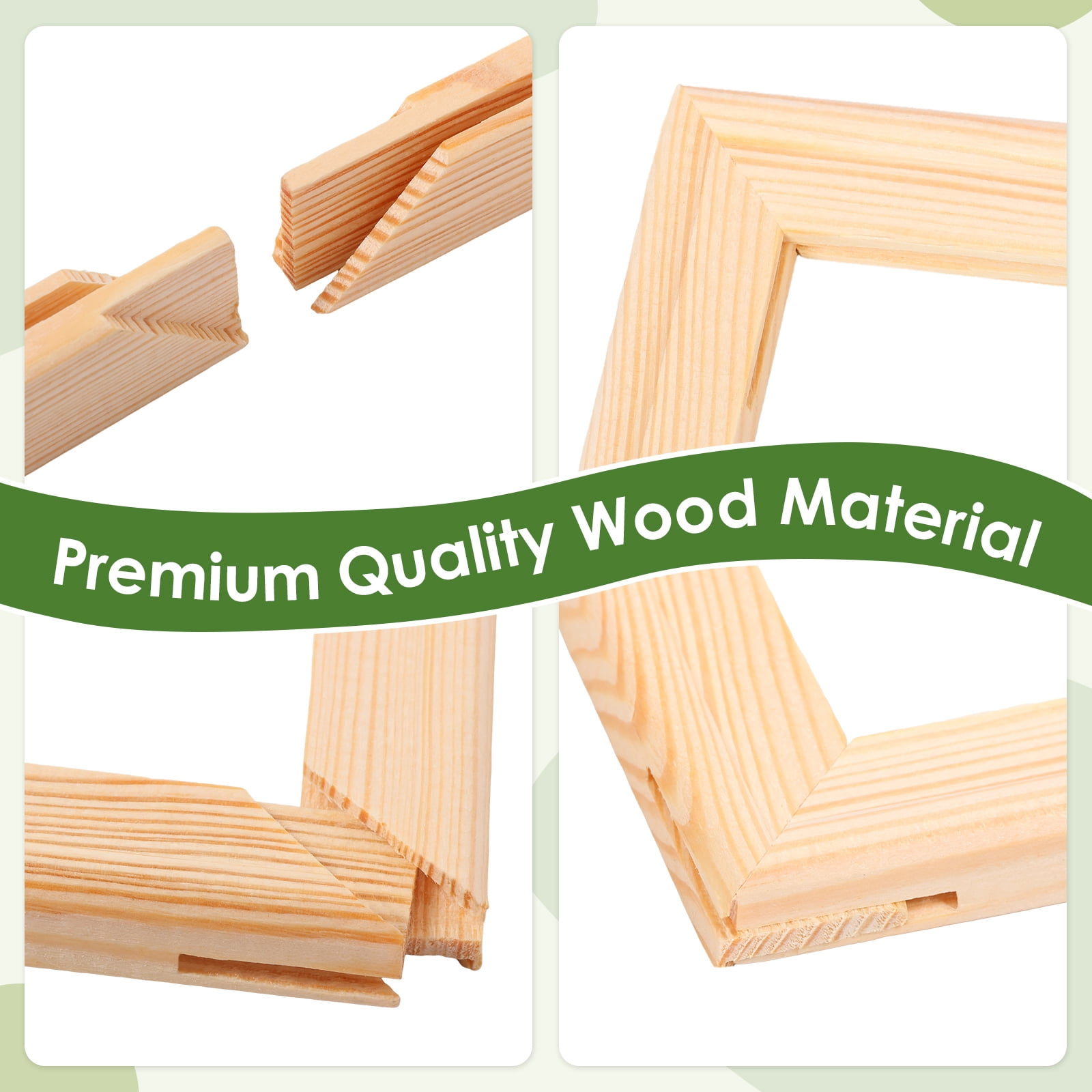3 Pack 16 x 20 Inches DIY Canvas Stretcher Bar Canvas Frame Wood Frame Kit Easy to Assemble for Oil Painting Decorative Artwork Digital Painting