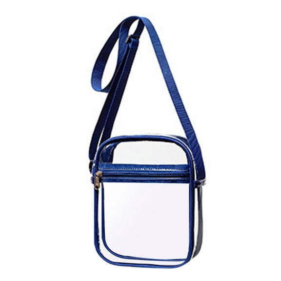 Clear Stadium Approved Crossbody Bag for Women Men with Front Pocket Transparent Purse for Concerts Sports Games Festivals Theme Parks Travel and Everyday Use Adjustable Strap
