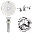thumbnail image 1 of American Imaginations AI-25917 16,5 Pouces Évier Sous-Monté Rond Cuivré Ensemble en Blanc - Chrome Hardware, 1 of 1