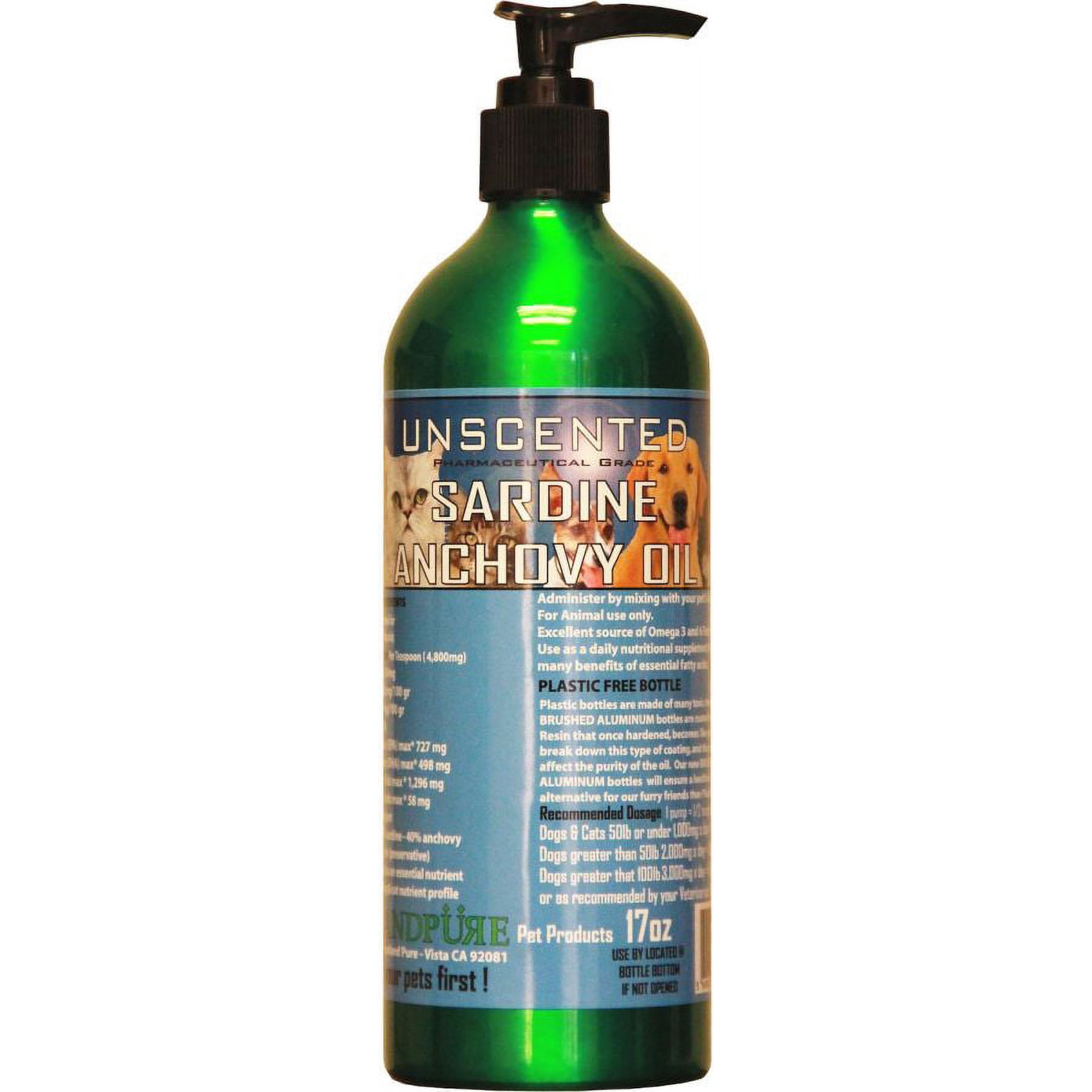 Iceland Pure Sardine & Anchovy Oil [Dog, Nutritional Supplements] 17 oz