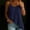 *Navy, variant on ClodeEU Women's Linen Blend Round Neck Spaghetti Strap Tank Top, Casual Pleated Asymmetrical Hem Blouse Pink,Women's Plus L