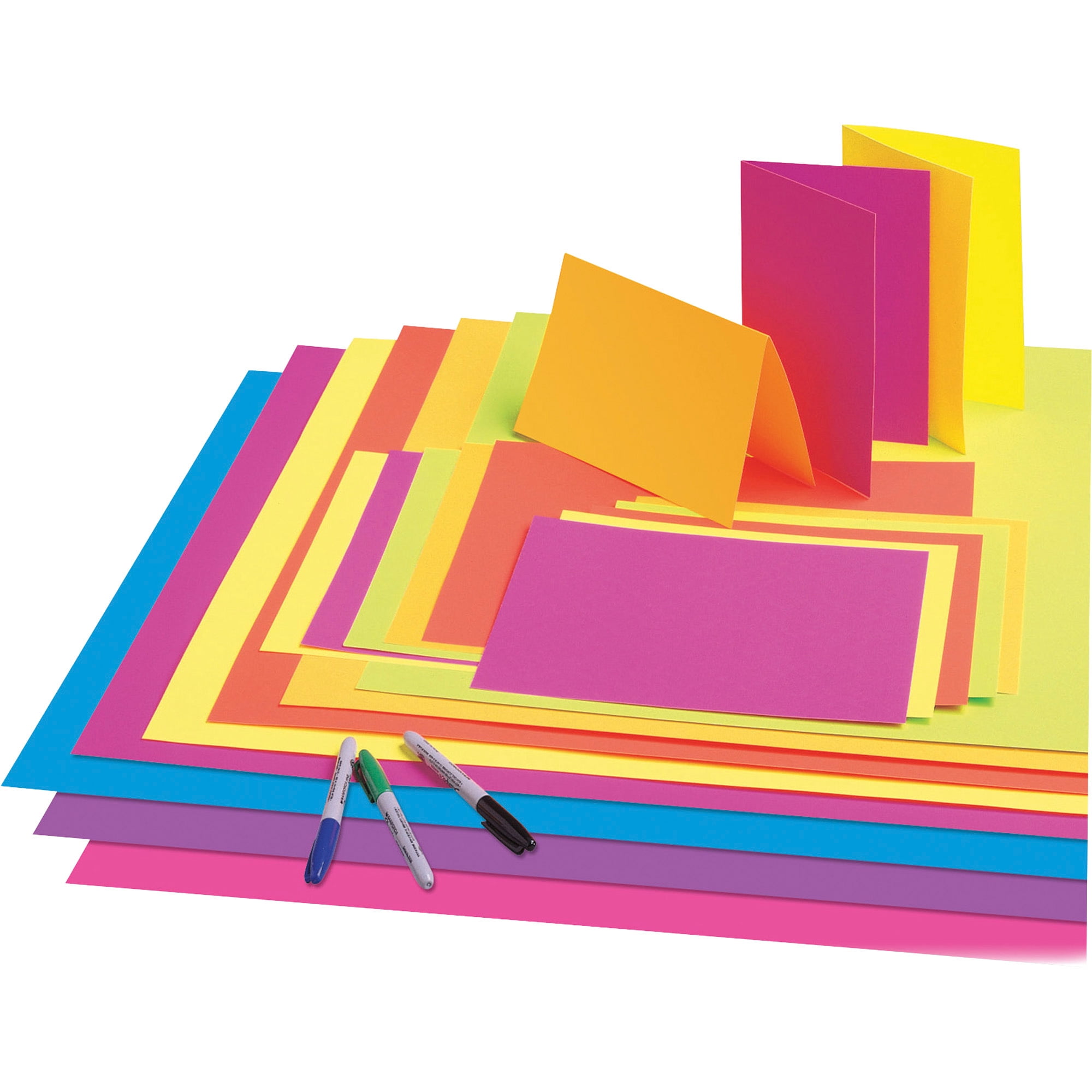 Pacon, PAC54111, Neon Poster Board, 25 / Carton, Hot Lime