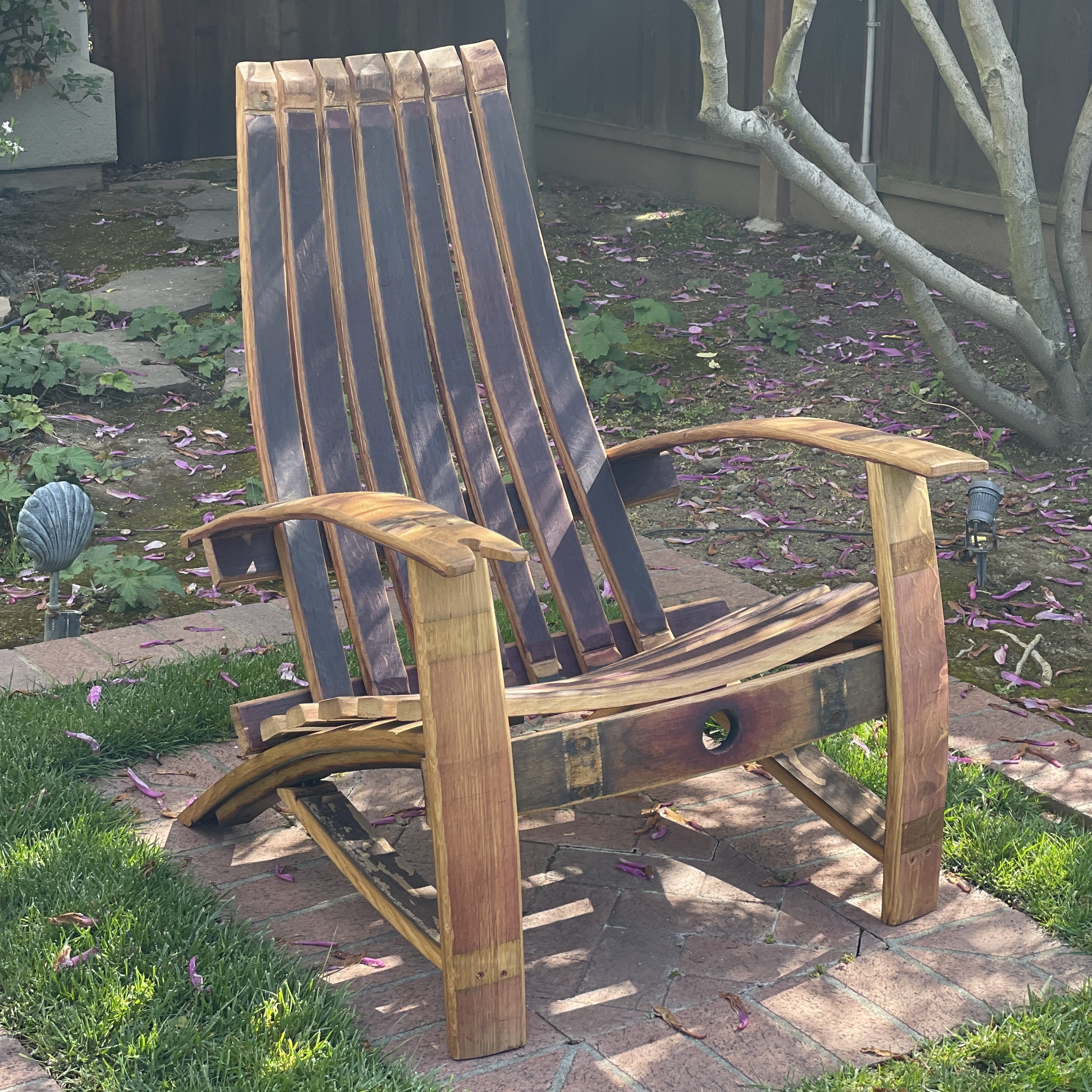 Wine Barrel Adirondack Chair