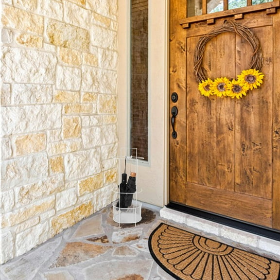 GOOHOCHY  Umbrella Storage Rack Umbrellas for Rain Stand Elevator Entrance White