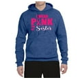 thumbnail image 2 of I Wear Pink for My Sisiter Survivor Awareness Unisex Graphic Hoodie Sweatshirt, Vintage Heather Blue, X-Large, 2 of 3