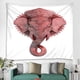 thumbnail image 2 of Tapiz vintage, colgante de pared, mantel, toalla de playa, manta para sala de estar. Elefante rosa, 2 of 9