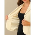 thumbnail image 6 of INSPIRE CHIC Women's Work Blazer Lapel Collar Long Sleeve Jacket Suit Blazer S Beige, 6 of 7